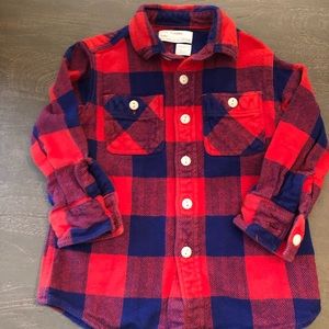 Crewcuts J. Crew flannel plaid shirt, thick fabric